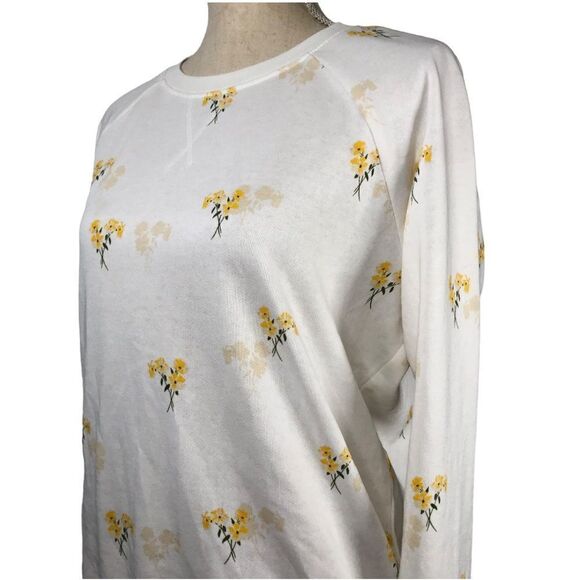 Lucky Brand Lightweight Sweatshirt Gold/Yellow Small Floral Size Medium - Picture 4 of 10